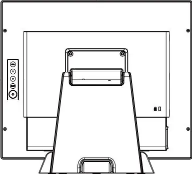 Rear view of the monitor showing mounting points.