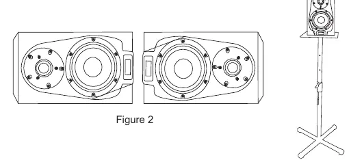 Speaker orientation for horizontal placement.