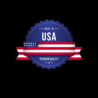 Product quality certification badge.