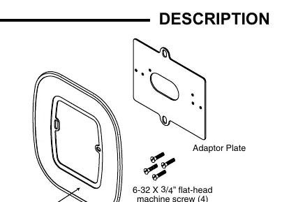 Included components: Adaptor Plate, Wall Plate, and machine screws.