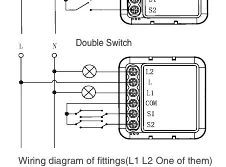 2CH Zigbee Switch Module-L Wiring Diagram