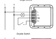 1CH Zigbee Switch Module-L Wiring Diagram