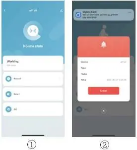 App status screens
