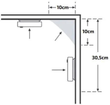 Wall and ceiling installation illustration