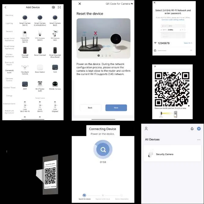 QR code pairing process