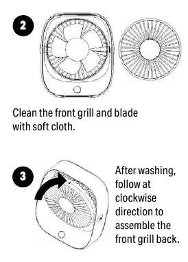 Cleaning steps for the front grill