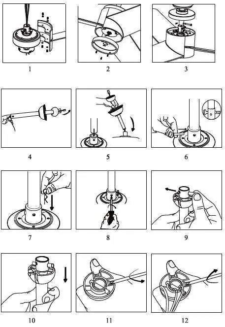 Installation steps 1-12