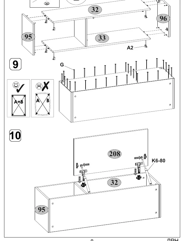 Assembly steps 8-10