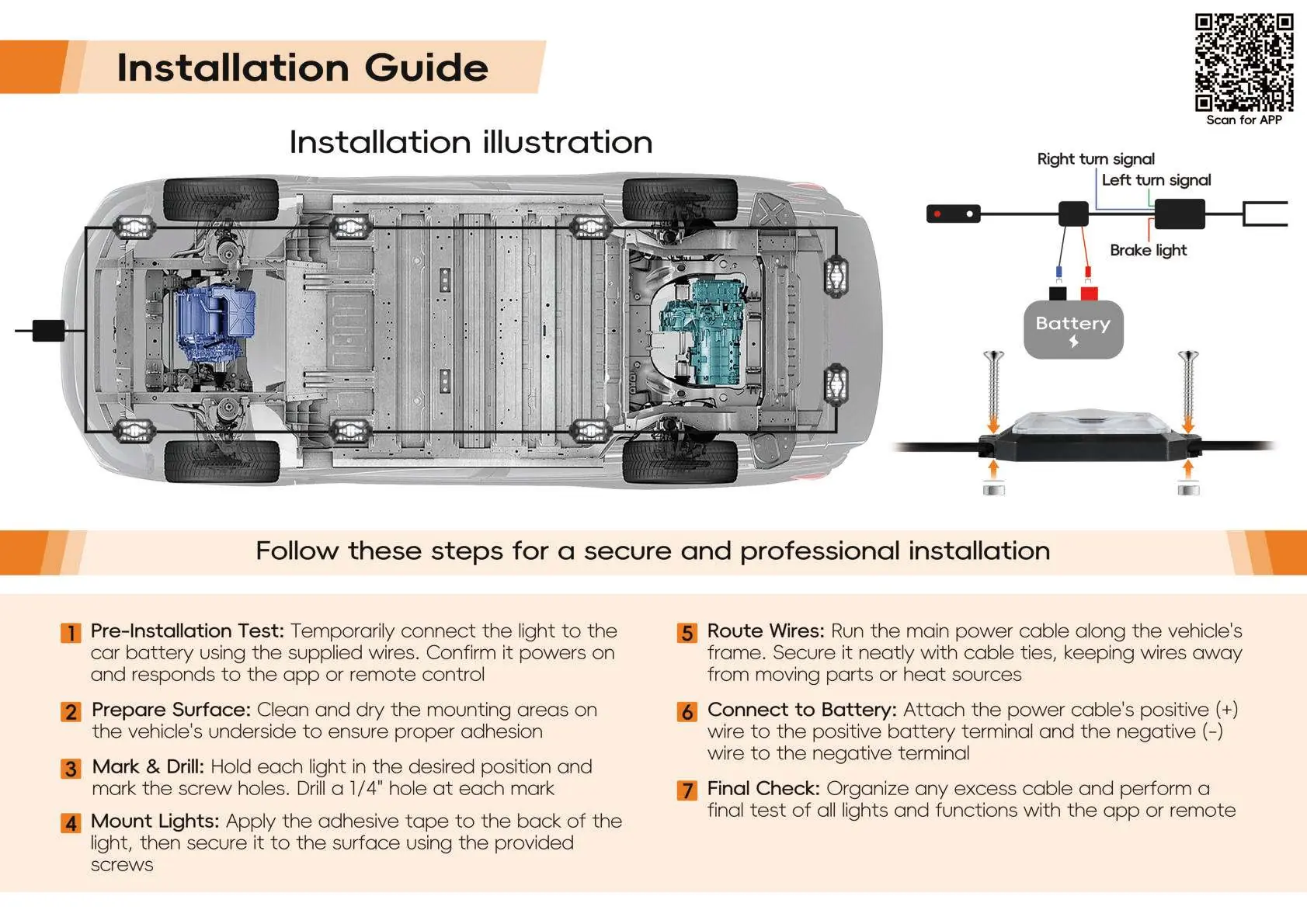 Installation illustration and wiring diagram