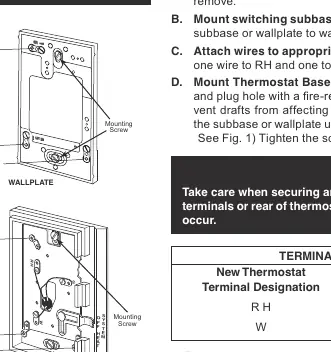 Thermostat features and mounting components
