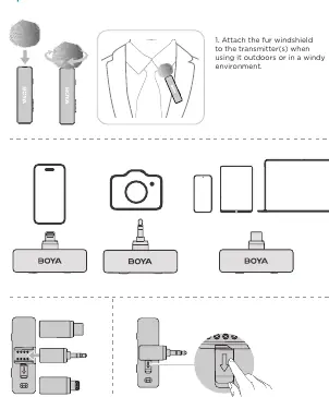 Operation steps: Windshield and adapter connection