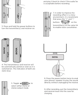 Operation steps: Pairing and noise cancellation