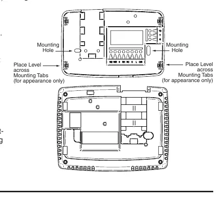 Thermostat base and rear view