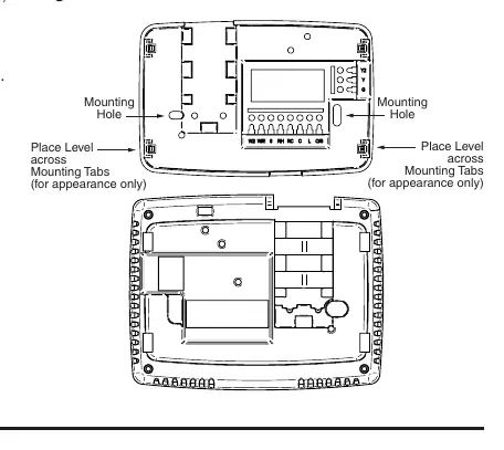 Thermostat base and rear view