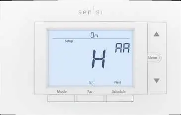 Thermostat display showing Humidification On.