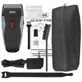Included accessories and shaver
