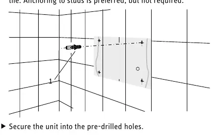 Wall mounting procedure