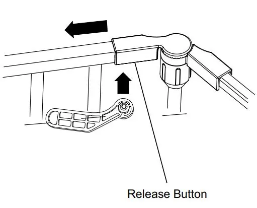 Using the plastic key to release panels