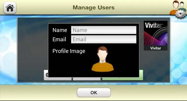 Manage Users screen