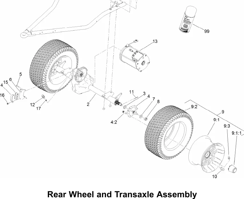 Rear Wheel and Transaxle Assembly