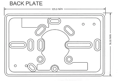 Back plate dimensions