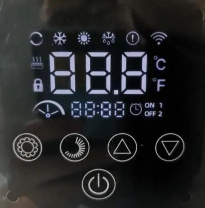Control panel interface.