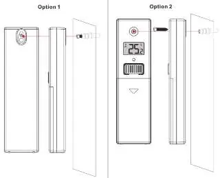 Wall mounting options for the sensor