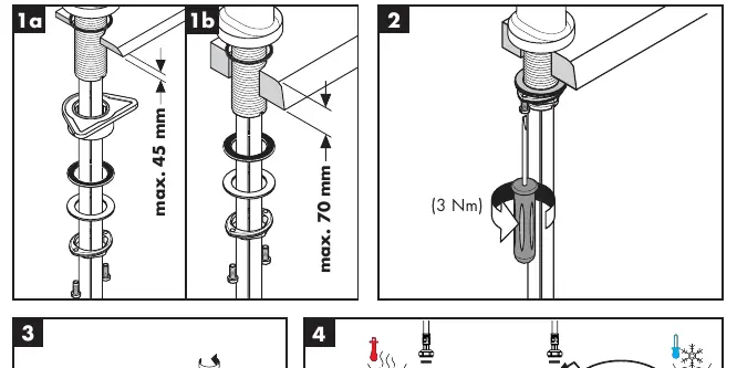 Installation steps and torque settings