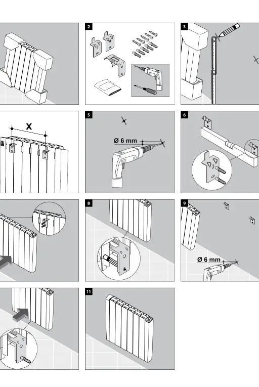 Wall mounting steps
