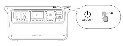 Powering on the device