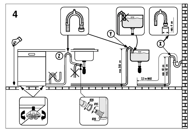 Drain connection diagram