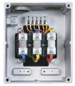 Connection box internal view