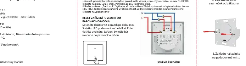 Installation steps for the smart switch