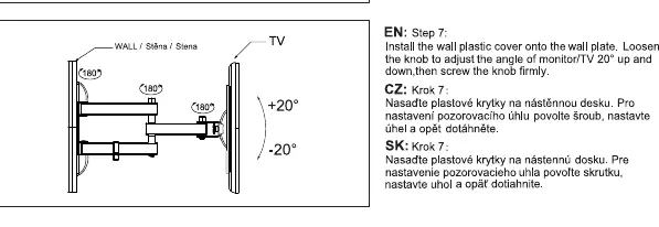 Step 7: Adjust tilt angle