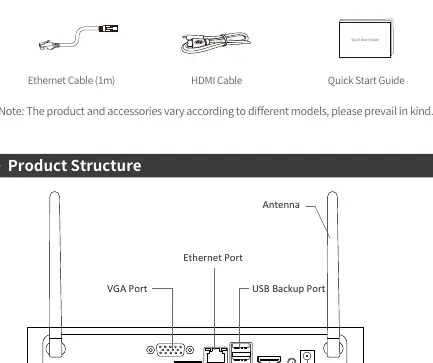 NVR rear panel port layout