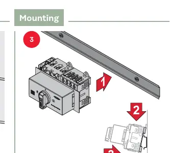 Mounting the switch on DIN rail