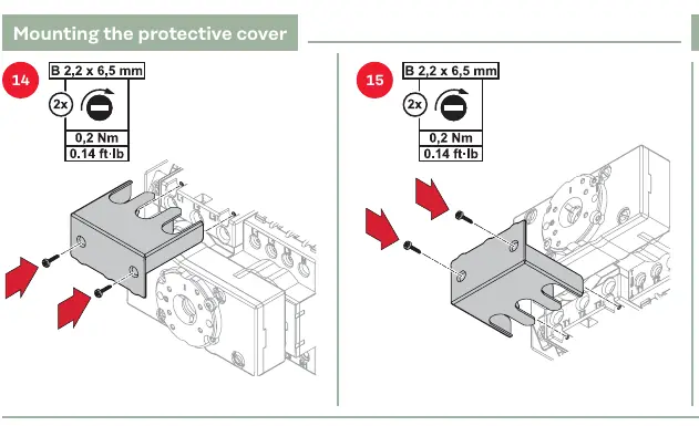 Mounting the protective cover