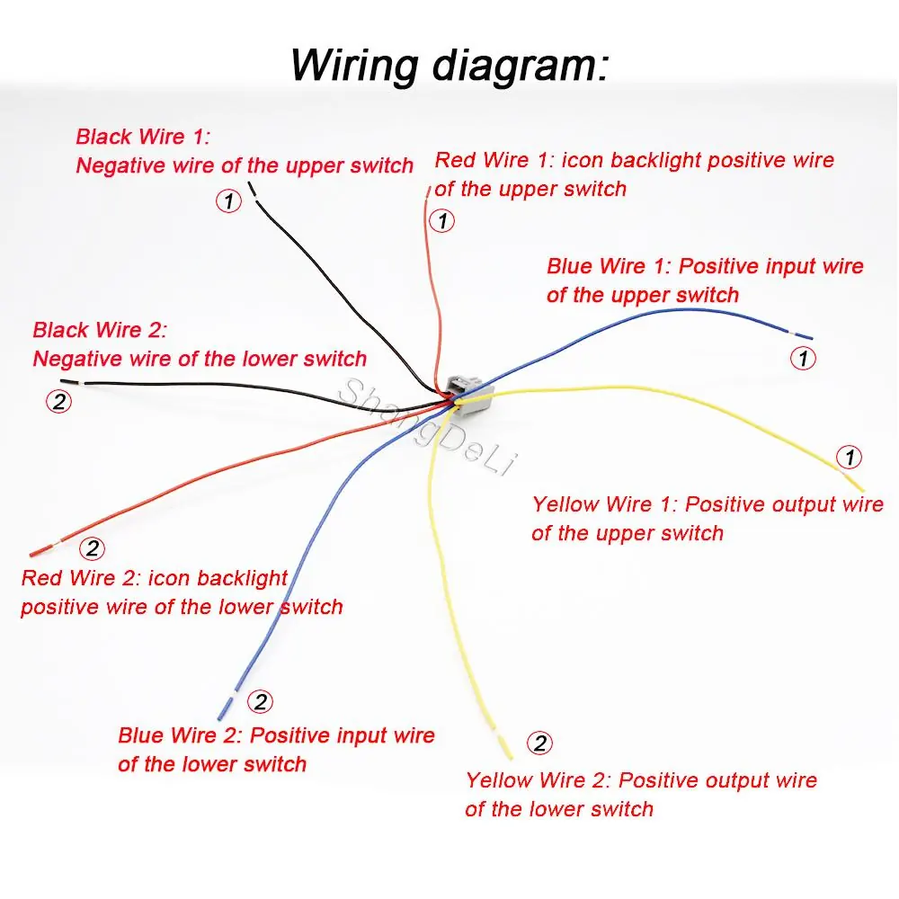 Wiring diagram for the dual car switch
