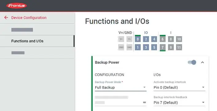 Inverter user interface configuration