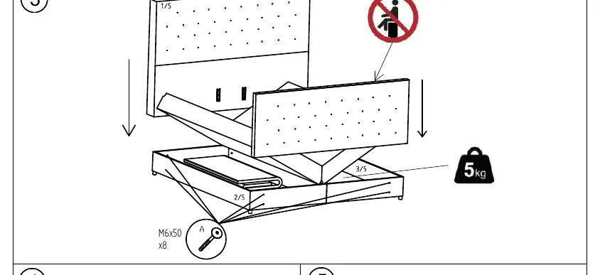 Step 3: Headboard and footboard attachment