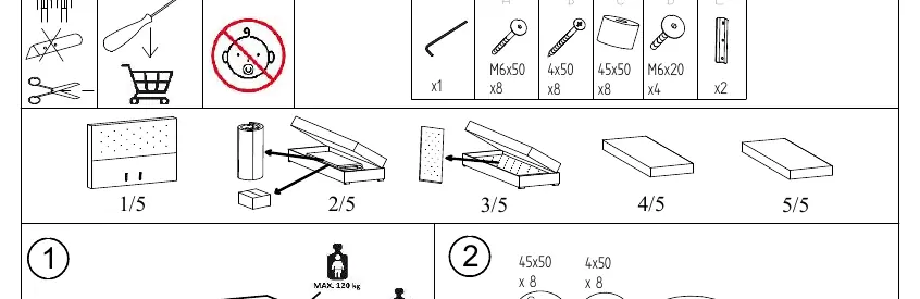 Parts and hardware identification list