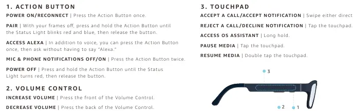 Control functions for Action Button, Volume, and Touchpad