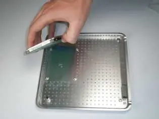 Removing the hard drive.