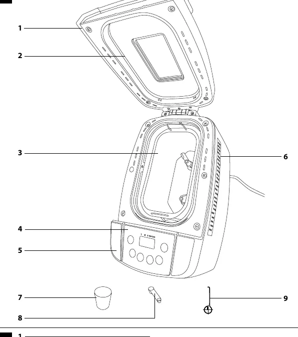 Parts of the bread maker