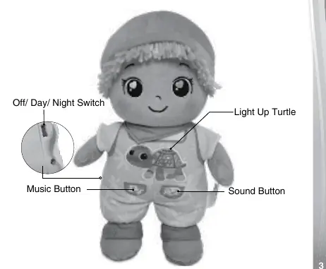 Controls and features of the doll