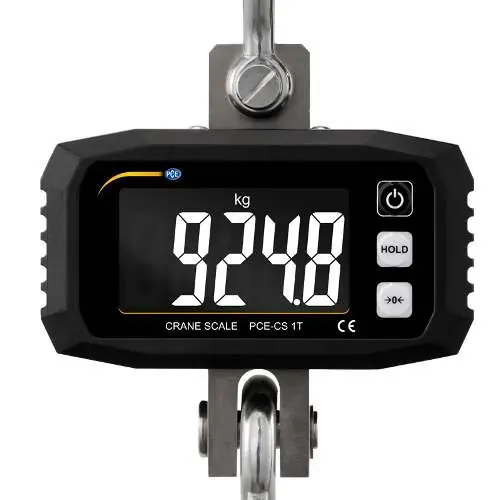 Control panel and display of the PCE-CS 1T-ICA crane scale.