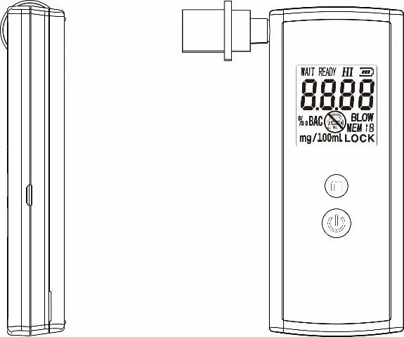 Solight 1T04A Breath Analyzer overview