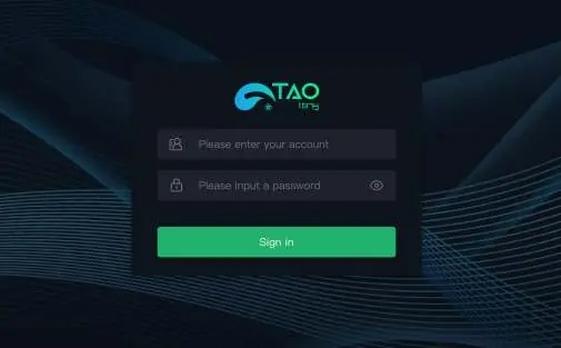 Web management login screen.