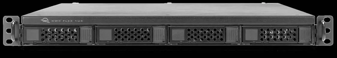 Front panel view showing power and activity LEDs.