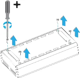 Removing the enclosure cover screws